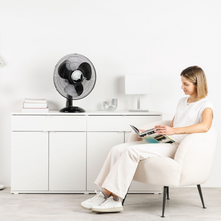 Taurus Desk Fan Greco 16 Black 40cm