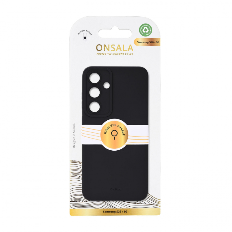Onsala Phone Case with Silicone Feel Black - Samsung Galaxy S26+