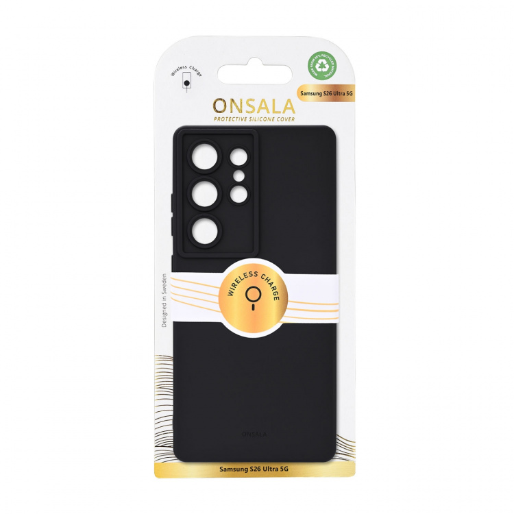 Onsala Phone Case with Silicone Feel Black - Samsung Galaxy S26 Ultra