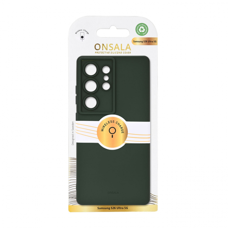 Onsala Phone Case with Silicone Feel Olive Green - Samsung Galaxy S26 Ultra