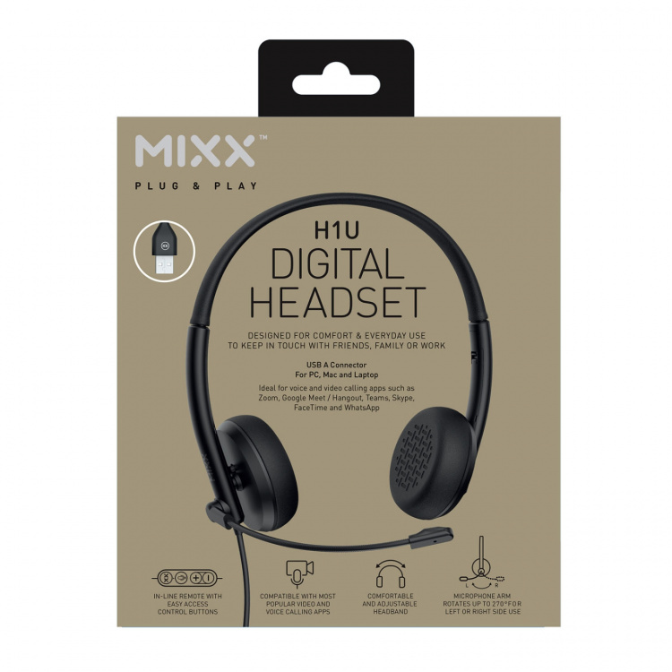 MIXX Stereo Headset H1u Wired USB-A