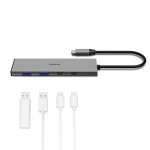Hama USB-C Hub USB 3.2 Gen2 2xUSB-C + 2xUSB-A 10 Gbit/S PD Aluminum