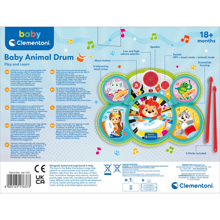 Clementoni Musical Toy Drums
