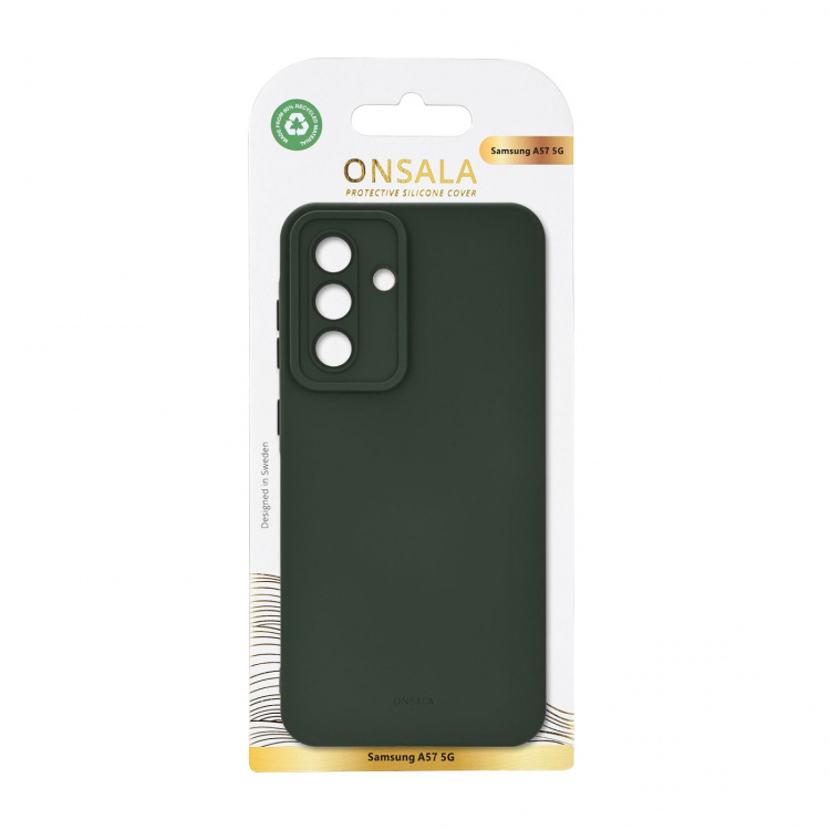 Onsala Phone Case with Silicone Feel Olive Green - Samsung Galaxy A57 5G