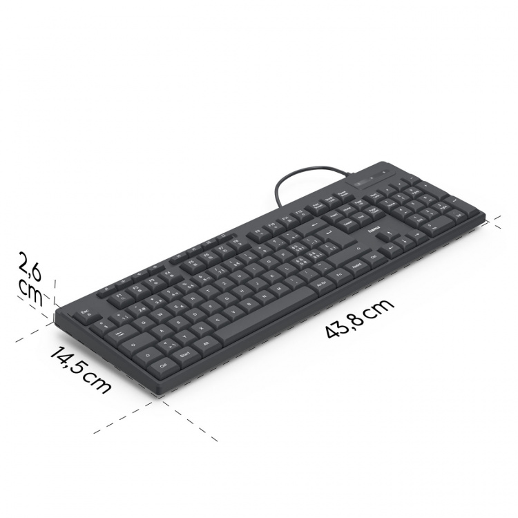 Hama Keyboard CK-200 Wired Black