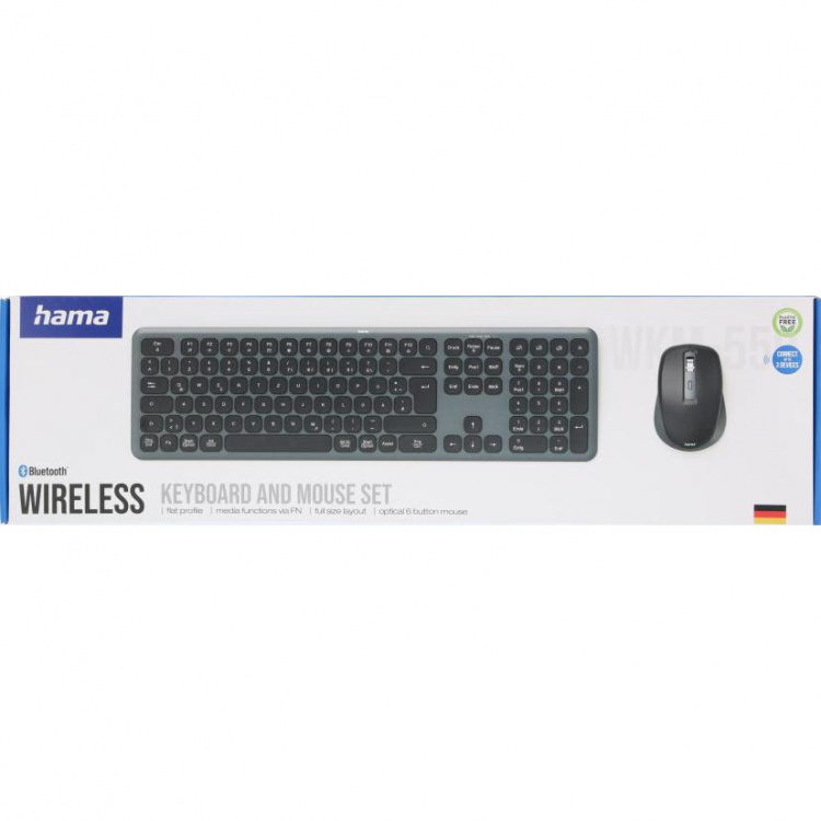 Hama Keyboard/Mouse Set WKM-550 Wireless Black