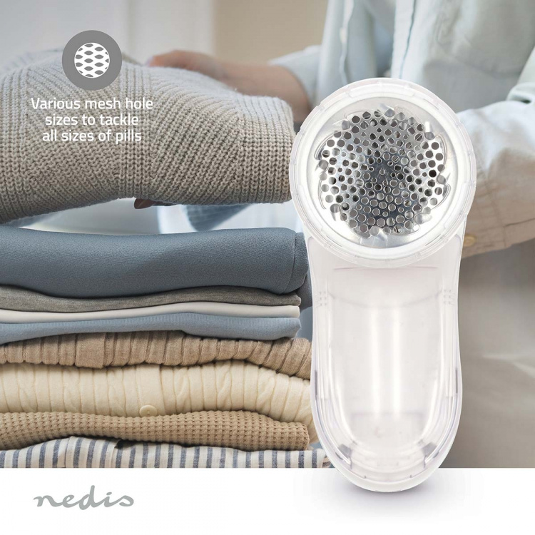 Nedis Fuzz Remover | Built-In Lithium-Ion | Clothes / Textile | White