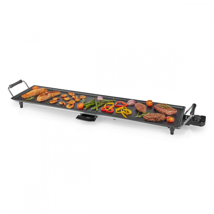 MELISSA Teppanyaki Bordsgrill| 1800 W | 90 x 23 cm | Non-stick beläggning | Justerbar termostat | Cool-touch handtag
