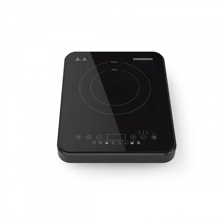 MELISSA Induction Cooktop | 2000 W | 10 Power levels | 8 Presets | Timer function | Boost function | LCD Display | Overheat protection | Child lock | Black