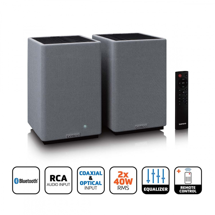 Lenco Pair of Stereo Bluetooth HiFi speakers