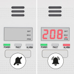 Alecto Carbon monoxide alarm with display and 10 years battery and sensor runtime, white