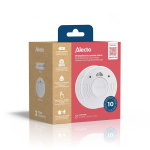 Alecto Smoke detector with 10 years battery and sensor runtime 2-pack White