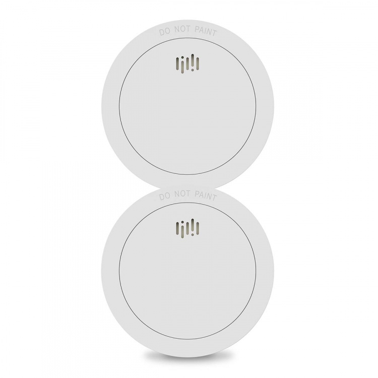 Alecto 2x Smoke detector with 10 years battery and sensor runtime White