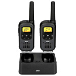 Alecto Walkie-Talkie Set | 2 Handsets | Up to 7 km | Frequency channels: 16 | PTT / VOX | 35 h standby | Headset output | Black
