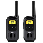 Alecto Walkie-Talkie Set | 2 Handsets | Up to 7 km | Frequency channels: 16 | PTT / VOX | 35 h standby | Headset output | Black