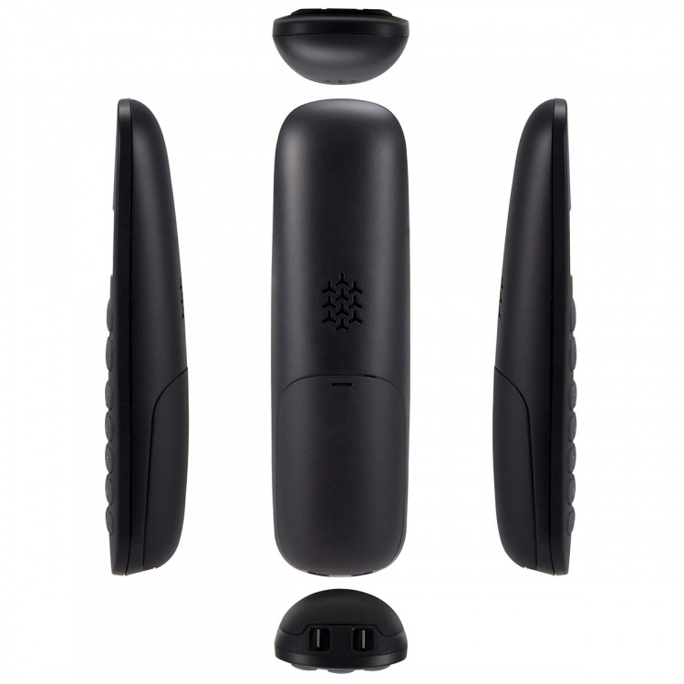 Profoon DECT telephone with answering machine and 4 handsets Black