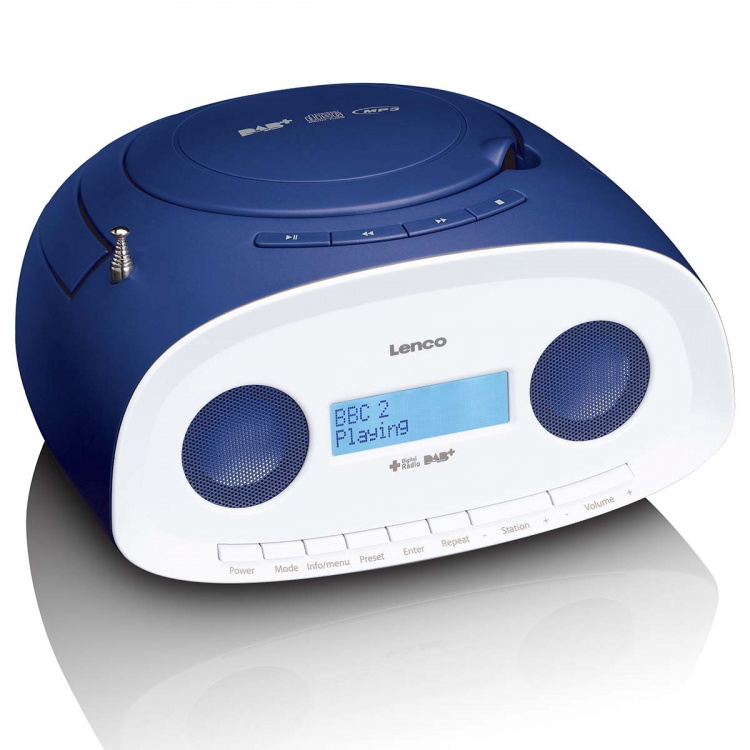 Lenco Portable DAB+/FM Radio with CD and USB player Blue