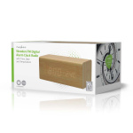 Nedis Digital Alarm Clock Radio | LED | USB-C™ Female | FM | Snooze function | Sleep timer | Number of alarms: 2 | Brown