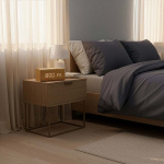 Nedis Digital Alarm Clock Radio | LED | USB-C™ Female | FM | Snooze function | Sleep timer | Number of alarms: 2 | Brown