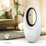 Nedis Bladeless Fan | Mains Powered | 50 W | Oscillation | Remote control | Shut-off timer: 7.5 h | 3-Speed Settings | White