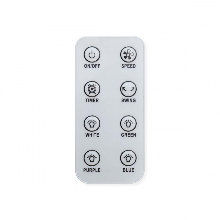 Nedis Bladeless Fan | Mains Powered | 50 W | Oscillation | Remote control | Shut-off timer: 7.5 h | 3-Speed Settings | White