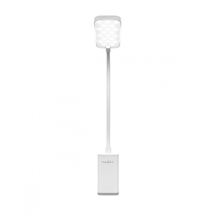 Nedis LED Desk Lamp | Dimmable | 1 Light Mode | 90 lm | Rechargeable | Touch Function | White