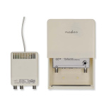 Nedis Mast Amplifier | Number of outputs: 2 | Gain control: 15 - 30 dB | F-Female | Noise figure: 4 dB | White