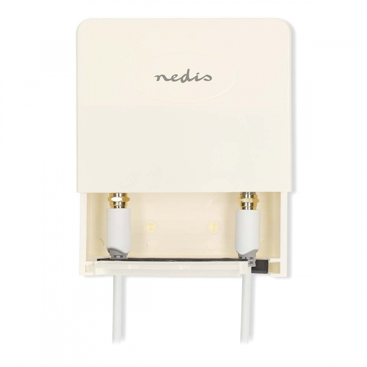 Nedis Mast Amplifier | Number of outputs: 2 | Gain control: 15 - 30 dB | F-Female | Noise figure: 4 dB | White