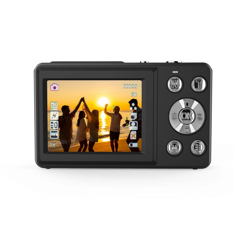 Nedis Digital Photo Camera | Dual Screen | 48 MPixel | 4K@30fps | 5 MPixel CMOS | Black