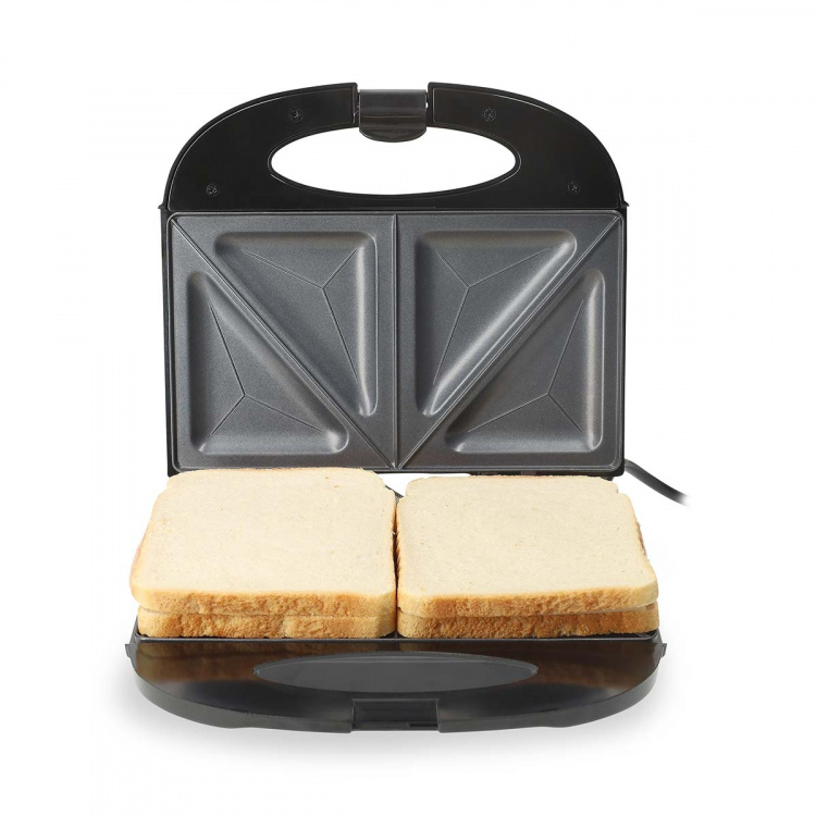 MELISSA Sandwich Maker | 750 W | Sandwich plates | Automatic temperature control | Non-stick Coating | Black