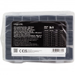 LogiLink Krympslangar 300-pack 45mm långa Svart