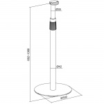 LogiLink Golvstativ Sonos Era 100 / Era 300 682-1068 mm Vit