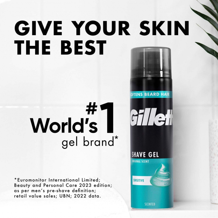 Gillette Rakgel Classic Sensitive för känslig hud, 200ml