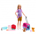 Barbie Animal Rescue & Recovery - Playset With Blonde Doll, 2 Animal Figures & Accessories (HRG50)