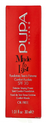 Pupa Milano Pupa Made To Last Total Comfort Foundation SPF10 30 ml #055 Cinnamon Beige