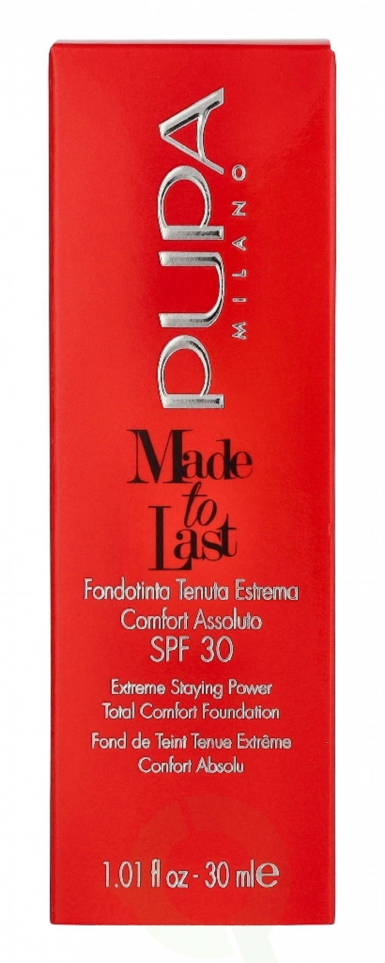Pupa Milano Pupa Made To Last Total Comfort Foundation SPF10 30 ml #001 Light Ivory