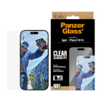 PanzerGlass Screen Protector iPhone 17/iPhone 16 Pro - Classic Fit w. EasyAligner