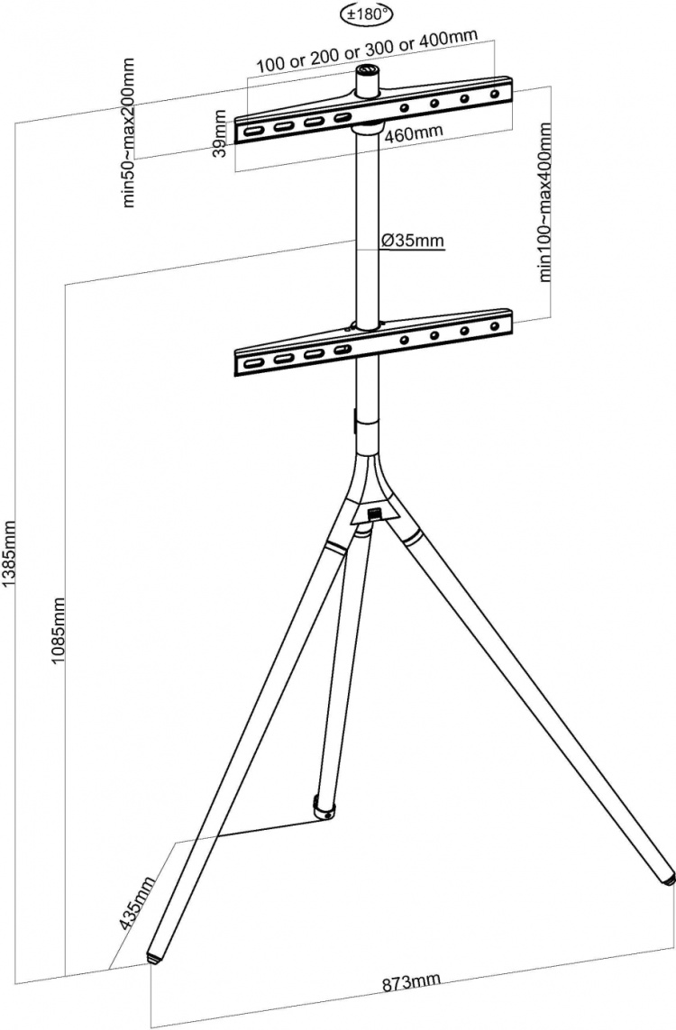 One for All WM7471 - Designer floor stand for 32–65