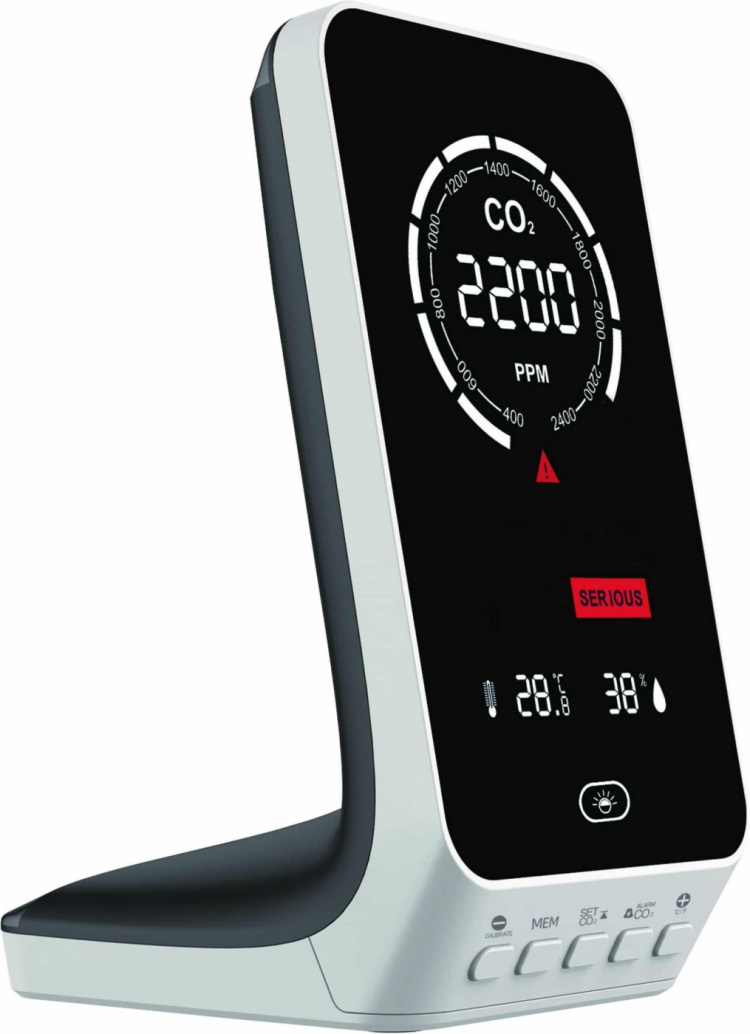 Suomen Lämpömittari 9065 Carbon Dioxide Monitor with Temperature and Humidity Gauge