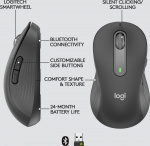 Logitech Signature M650 L LEFT Wireless Mouse, Black
