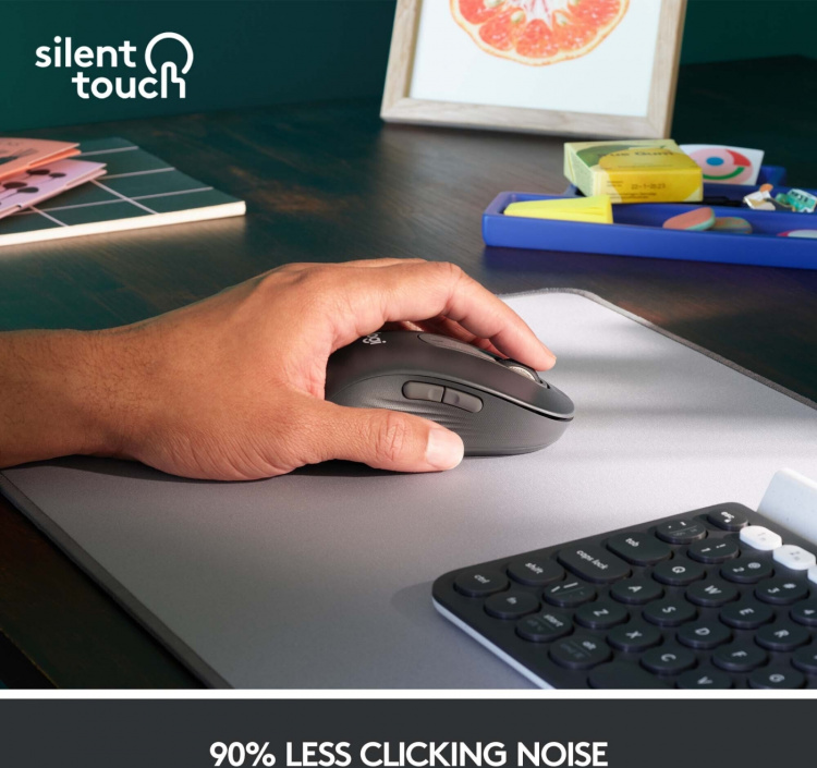 Logitech Signature M650 L LEFT Wireless Mouse, Black