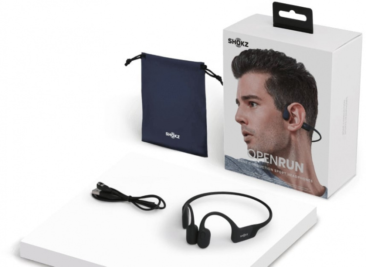 Shokz OpenRun Bone Conduction Headphones, Black These