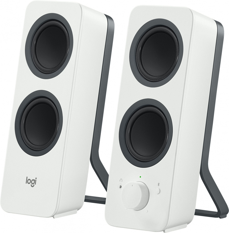 Logitech Z207 Bluetooth Stereo Speakers, Natural White