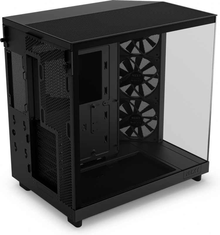 NZXT H6 Flow ATX Case with Panoramic Window, Black