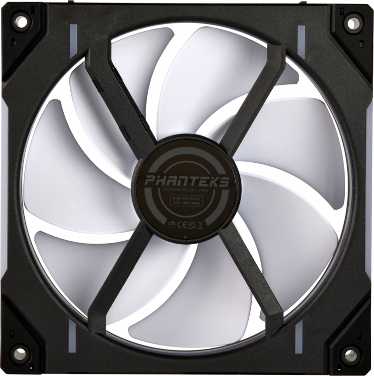 Phanteks D30-140 D-RGB PWM Fan, Black, 140 mm