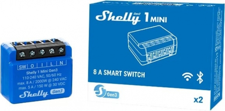 Shelly 1 Mini Gen3 Wi-Fi-enabled relay