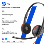 poly Blackwire 3320 Stereo Headset, USB-C, Microsoft Teams Certified (8X220AA) The
