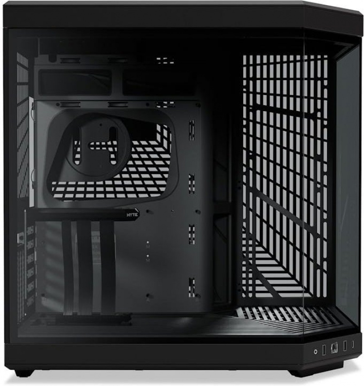 Hyte Y70 Black ATX case with a panoramic window, black