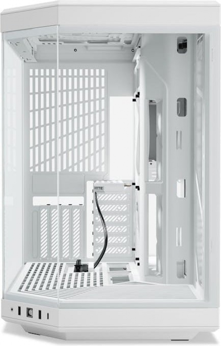 Hyte Y70 Snow White ATX case with a panoramic window, white