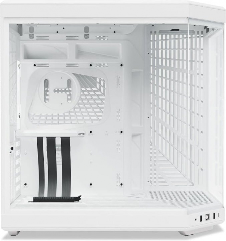 Hyte Y70 Snow White ATX case with a panoramic window, white
